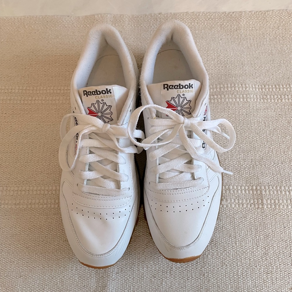 Reebok classic white leather sneakers